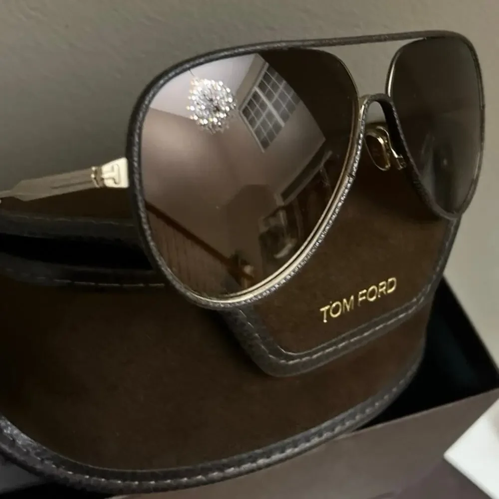 Tom Ford Jessie 50MM Aviator metal Sunglasses $1300